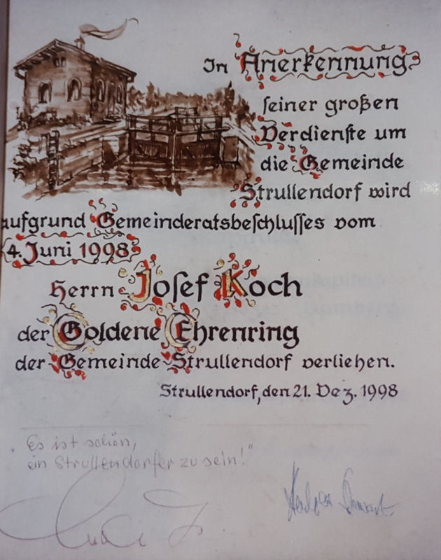 Eintrag in das Goldene Buch